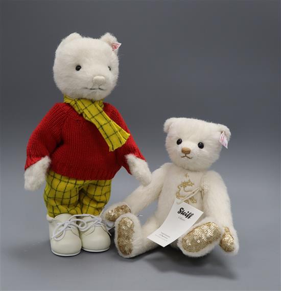 A Steiff Rupert bear and a Steiff Lumia bear, both boxed with certificates